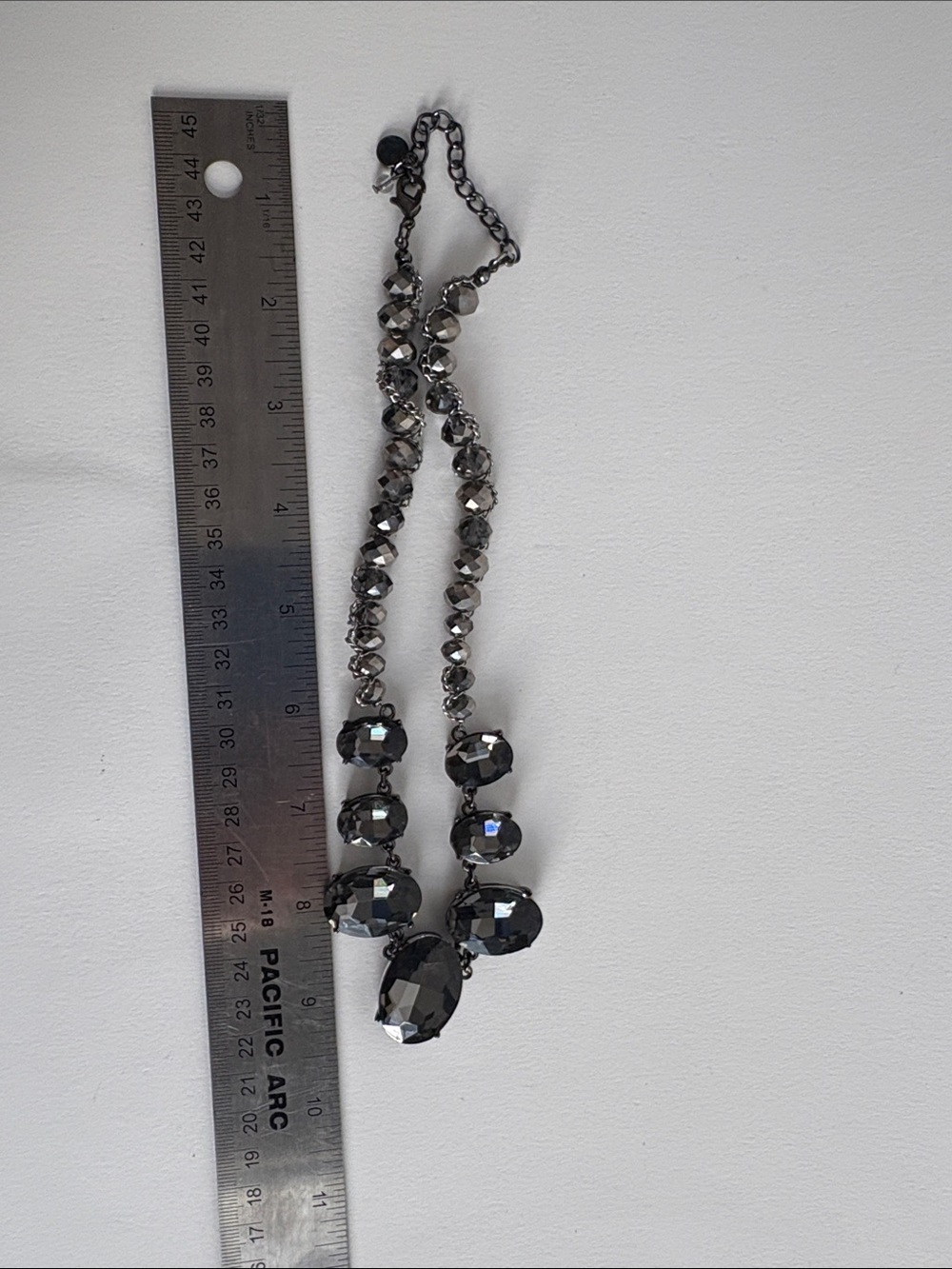 Simply Vera Vera Wang Faceted Crystal Necklace in Smoky Gray - Picture 5 of 5